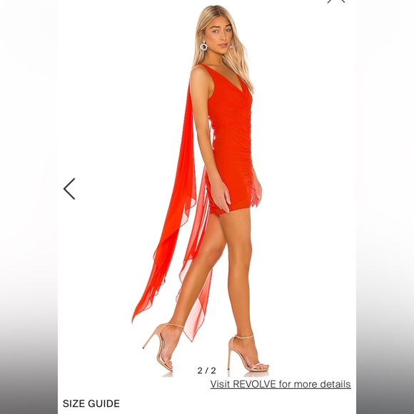 Revolve Vavonna Mini dress by Michael Costello in Red Orange | Size: Small - Picture 1 of 5